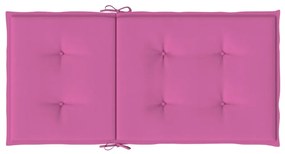 Almofadões p/ cadeira de encosto baixo 2 pcs tecido rosa