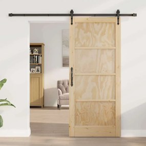 Porta deslizante com hardware 'ORKDAL'em madeira de pinho