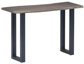 Mesa consola 115x35x76 cm acácia maciça e ferro cinzento