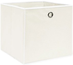 Caixas de arrumação 10 pcs 32x32x32 cm tecido branco