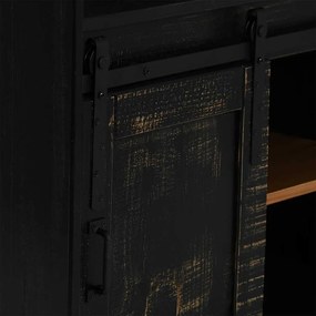 Adega HALDEN com Suporte para Vinhos e Porta Deslizante Pinho