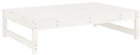 5 pcs conjunto lounge de jardim madeira de pinho maciça branco