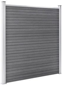 Painel de vedação para jardim 353x186 cm WPC cinzento