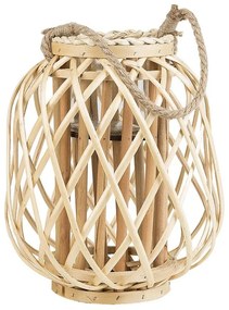 Lanterna decorativa castanha clara 30 cm MAURITIUS Beliani