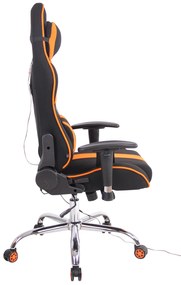 Cadeira Gaming Limit XM em tecido preto/laranja