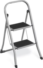 Escadote com 2 degraus até 150 kg 45,5 x 82 cm Cinzento