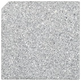 Placas peso guarda-sol quadradas 4 pcs granito 100 kg cinzento