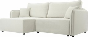 Sofá de canto TrendyNest Turtura, Cama com arrumação, 227x147x93cm, 107 kg, Pernas: Plástico