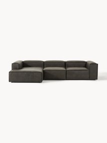 Sofá de canto modular em pele reciclada Lennon (4 lugares)