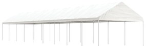 vidaXL Gazebo com telhado 20,07x4,08x3,22 m polietileno branco