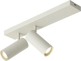 Foco de teto moderno bege 2 luzes ajustável - Renna