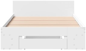 Estrutura cama c/ gaveta 90x190 cm derivados de madeira branco