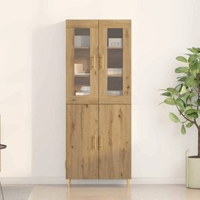 Highboard Artesanal de Carvalho 69.5x34x180 cm Madeira engenheirada
