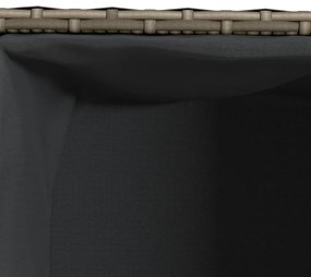 Vaso/floreira de jardim 36x30x32 cm vime PE cinzento