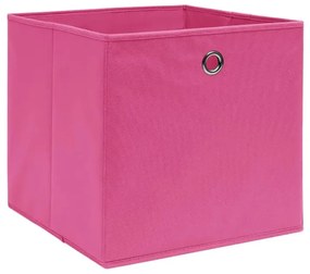 Caixas arrumação 4 pcs 28x28x28 cm tecido-não-tecido rosa