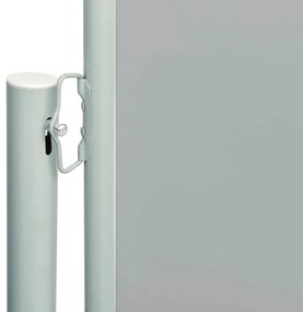 Toldo lateral retrátil de pátio 180x600 cm cinzento