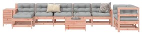 10 pcs conjunto sofás jardim madeira abeto-de-douglas