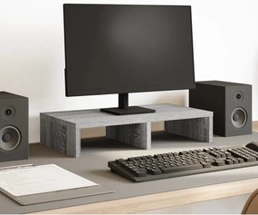 vidaXL Suporte monitor 50x27x10cm derivados de madeira cinzento sonoma