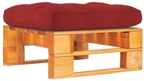 vidaXL Otomana de paletes para jardim pinho impregnado a castanho-mel