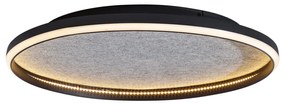Plafon de design preto com feltro incluindo LED regulável em 3 níveis - Xavi Felt Design