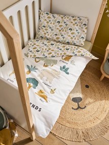 Conjunto capa de edredão + fronha de almofada para bebé, SAVANA   multicolor
