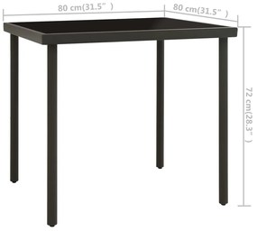 3 pcs conjunto de jantar para exterior aço