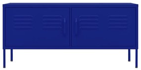 Móvel de TV aço 105x35x50 cm azul-marinho