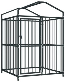 Canil de exterior com telhado 120x120x150 cm