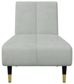 2 pcs conjunto de sofás veludo cinzento-claro