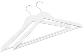100 pcs conjunto de cabides antiderrapantes madeira branco