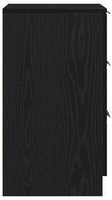 Criado-mudo de Carvalho Preto vidaXL - 40x65x65 cm