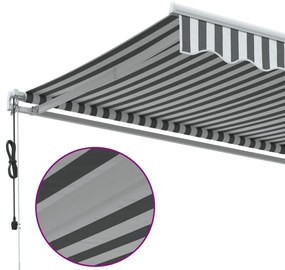Toldo retrátil automático 450x350 cm antracite e branco