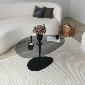 Mesa de Centro Porto – Cinzento Escuro e Preto – 90x40x60 cm