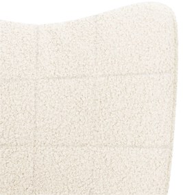 Poltrona Relaxante vidaXL em Tecido Semelhante a Lã Creme