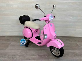 Moto criança eletrica Vespa Clássica Piaggio PX-150 12V Rosa