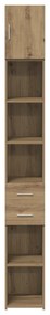 Armário Slim vidaXL Carvalho Artesanal 30x42,5x225 cm Madeira Engenhei
