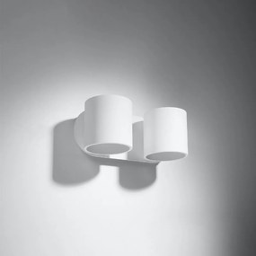 Aplique Candeeiro de parede aluminio ORBIS 2 Lampâdas Branco