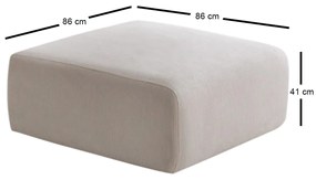 Pouffe Yolo – Branco – 86x41x86 cm