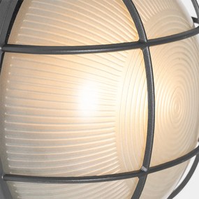 Candeeiro de parede exterior industrial cinzento escuro IP44 - Hanneke