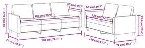 2 pcs conjunto sofás c/ almofadões couro artif. cor cappuccino