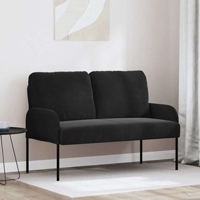 vidaXL Sofás com almofada 110cm Preto Contraplacado