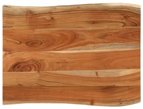 vidaXL Tampo de mesa retangular borda viva 90x60x3,8 cm acácia maciça