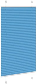 Azul Plissada Cega 70x100 cm Largura Tecido 69,4 cm Poliéster