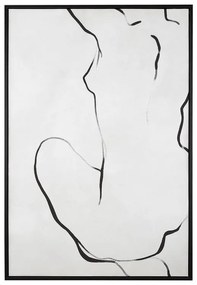Quadro decorativo com moldura preto e branco 63 x 93 cm MARANGO Beliani