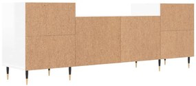 Móvel de TV 160x35x55 cm derivados de madeira branco brilhante