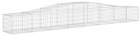 Cestos gabião arqueados 9 pcs 400x50x40/60 cm ferro galvanizado