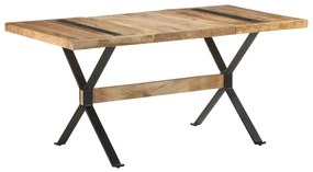 Mesa de jantar 160x80x76 cm madeira de mangueira áspera