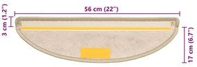 Tapetes escada adesivos aspeto sisal 15 pcs verde-claro