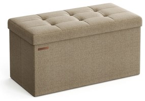 Banco com espaço de arrumação 38 x 76 x 38 cm Castanho