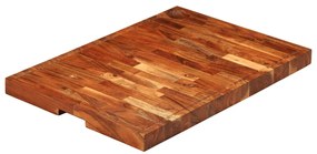 Tábua de cortar 60x42x4 cm madeira de acácia maciça